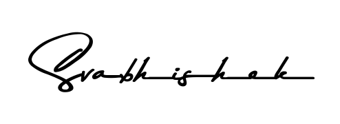 A sleek calligraphic signature for name Svabhishek utilizing Asem Kandis PERSONAL USE styling. Great for adding personal signatures to photos and art. Svabhishek signature style 9 images and pictures png