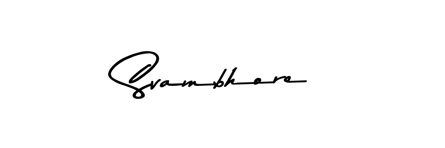 You can use this online signature creator to create a handwritten signature for the name Svambhore. This is the best online autograph maker. Svambhore signature style 9 images and pictures png