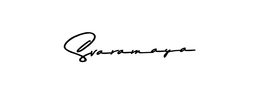 Asem Kandis PERSONAL USE is a professional signature style that is perfect for those who want to add a touch of class to their signature. It is also a great choice for those who want to make their signature more unique. Get Svaramaya name to fancy signature for free. Svaramaya signature style 9 images and pictures png