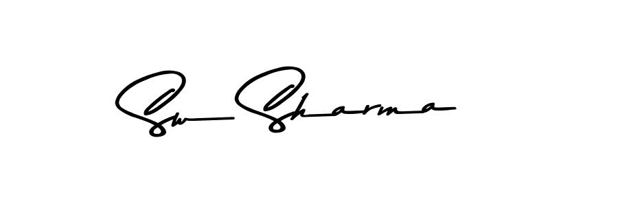 How to make Sw Sharma name signature. Use Asem Kandis PERSONAL USE style for creating short signs online. This is the latest handwritten sign. Sw Sharma signature style 9 images and pictures png