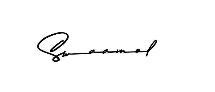 Use a signature maker to create a handwritten signature online. With this signature software, you can design (Asem Kandis PERSONAL USE) your own signature for name Swaamol. Swaamol signature style 9 images and pictures png