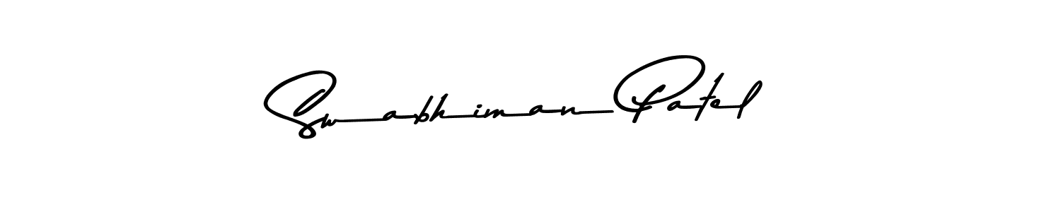 Asem Kandis PERSONAL USE is a professional signature style that is perfect for those who want to add a touch of class to their signature. It is also a great choice for those who want to make their signature more unique. Get Swabhiman Patel name to fancy signature for free. Swabhiman Patel signature style 9 images and pictures png