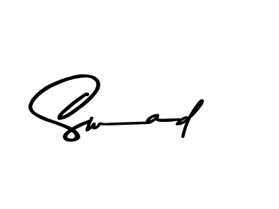 Design your own signature with our free online signature maker. With this signature software, you can create a handwritten (Asem Kandis PERSONAL USE) signature for name Swad. Swad signature style 9 images and pictures png