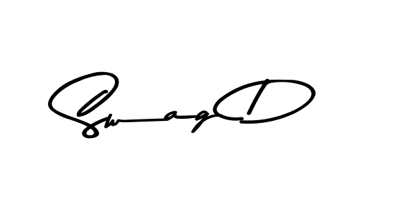 Create a beautiful signature design for name Swag D. With this signature (Asem Kandis PERSONAL USE) fonts, you can make a handwritten signature for free. Swag D signature style 9 images and pictures png