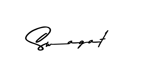 Also we have Swagat name is the best signature style. Create professional handwritten signature collection using Asem Kandis PERSONAL USE autograph style. Swagat signature style 9 images and pictures png