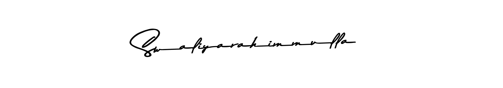 Create a beautiful signature design for name Swaliyarahimmulla. With this signature (Asem Kandis PERSONAL USE) fonts, you can make a handwritten signature for free. Swaliyarahimmulla signature style 9 images and pictures png