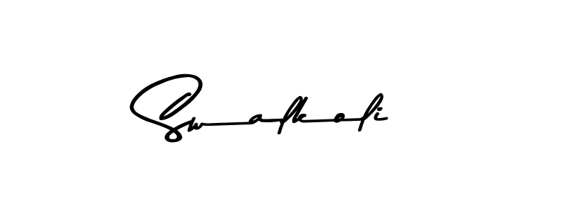 Similarly Asem Kandis PERSONAL USE is the best handwritten signature design. Signature creator online .You can use it as an online autograph creator for name Swalkoli. Swalkoli signature style 9 images and pictures png