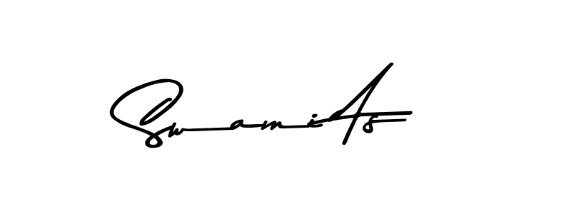 Swami As stylish signature style. Best Handwritten Sign (Asem Kandis PERSONAL USE) for my name. Handwritten Signature Collection Ideas for my name Swami As. Swami As signature style 9 images and pictures png