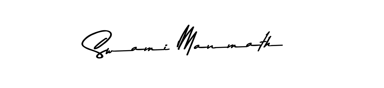 How to make Swami Manmath name signature. Use Asem Kandis PERSONAL USE style for creating short signs online. This is the latest handwritten sign. Swami Manmath signature style 9 images and pictures png