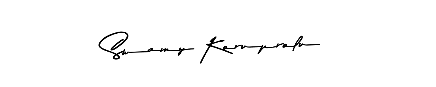 Also You can easily find your signature by using the search form. We will create Swamy Koruprolu name handwritten signature images for you free of cost using Asem Kandis PERSONAL USE sign style. Swamy Koruprolu signature style 9 images and pictures png