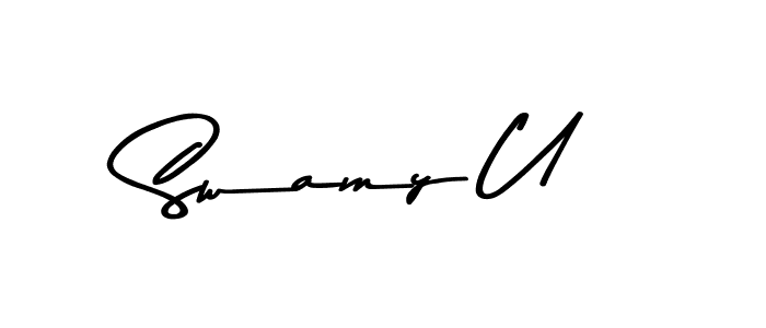 Create a beautiful signature design for name Swamy U. With this signature (Asem Kandis PERSONAL USE) fonts, you can make a handwritten signature for free. Swamy U signature style 9 images and pictures png