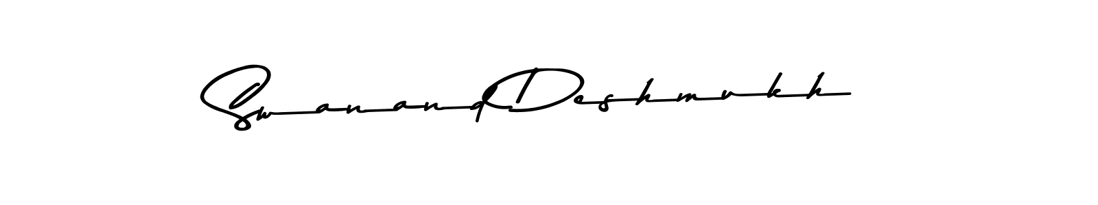 Design your own signature with our free online signature maker. With this signature software, you can create a handwritten (Asem Kandis PERSONAL USE) signature for name Swanand Deshmukh. Swanand Deshmukh signature style 9 images and pictures png
