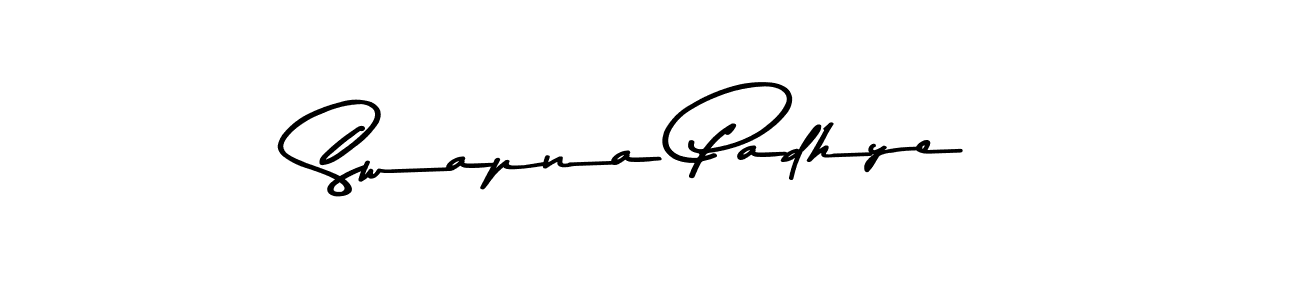 You should practise on your own different ways (Asem Kandis PERSONAL USE) to write your name (Swapna Padhye) in signature. don't let someone else do it for you. Swapna Padhye signature style 9 images and pictures png