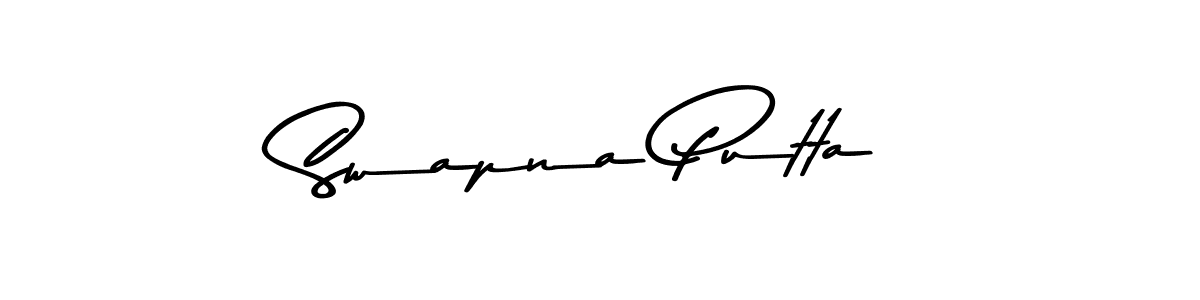You should practise on your own different ways (Asem Kandis PERSONAL USE) to write your name (Swapna Putta) in signature. don't let someone else do it for you. Swapna Putta signature style 9 images and pictures png