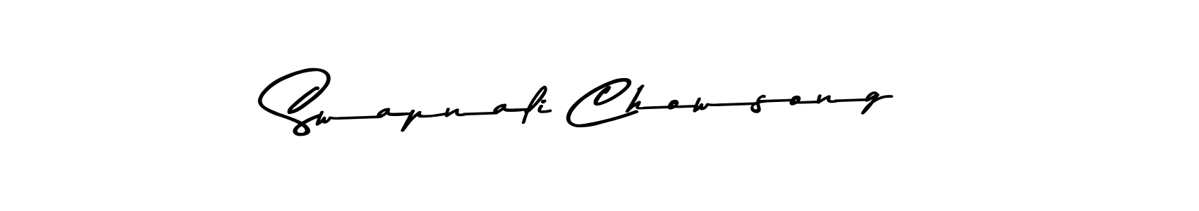 Make a beautiful signature design for name Swapnali Chowsong. With this signature (Asem Kandis PERSONAL USE) style, you can create a handwritten signature for free. Swapnali Chowsong signature style 9 images and pictures png
