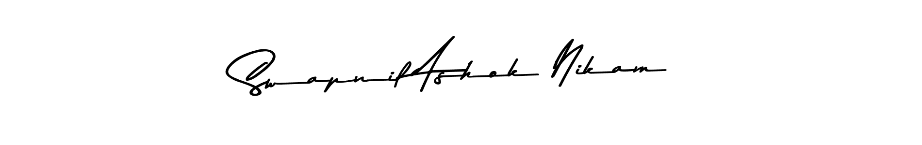 Also You can easily find your signature by using the search form. We will create Swapnil Ashok Nikam name handwritten signature images for you free of cost using Asem Kandis PERSONAL USE sign style. Swapnil Ashok Nikam signature style 9 images and pictures png