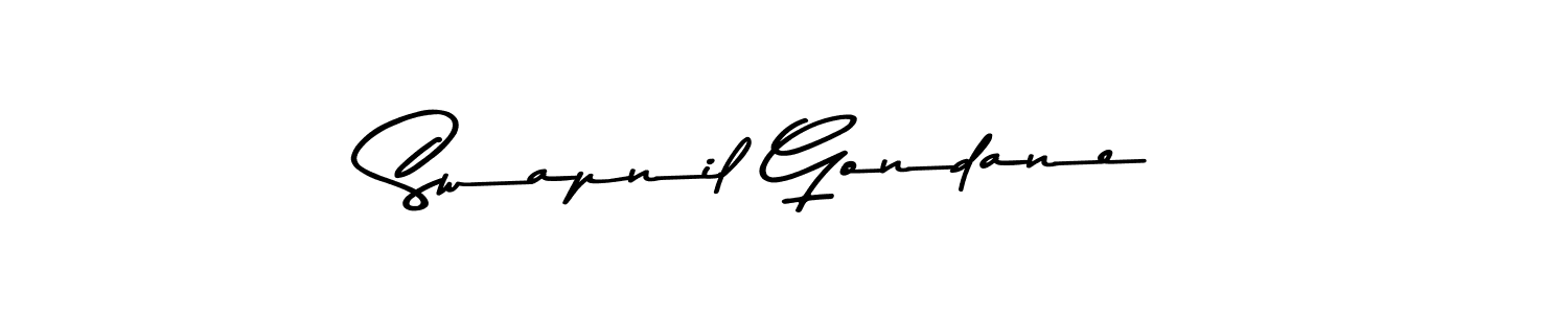 Swapnil Gondane stylish signature style. Best Handwritten Sign (Asem Kandis PERSONAL USE) for my name. Handwritten Signature Collection Ideas for my name Swapnil Gondane. Swapnil Gondane signature style 9 images and pictures png