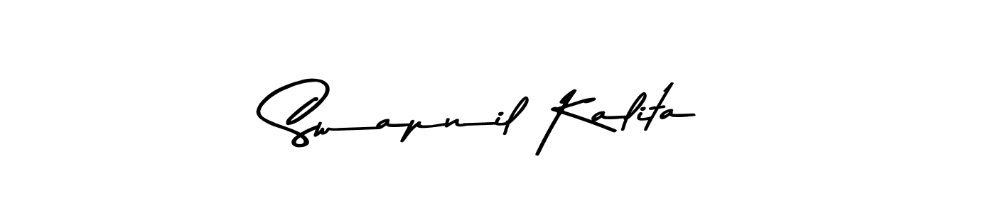 Use a signature maker to create a handwritten signature online. With this signature software, you can design (Asem Kandis PERSONAL USE) your own signature for name Swapnil Kalita. Swapnil Kalita signature style 9 images and pictures png