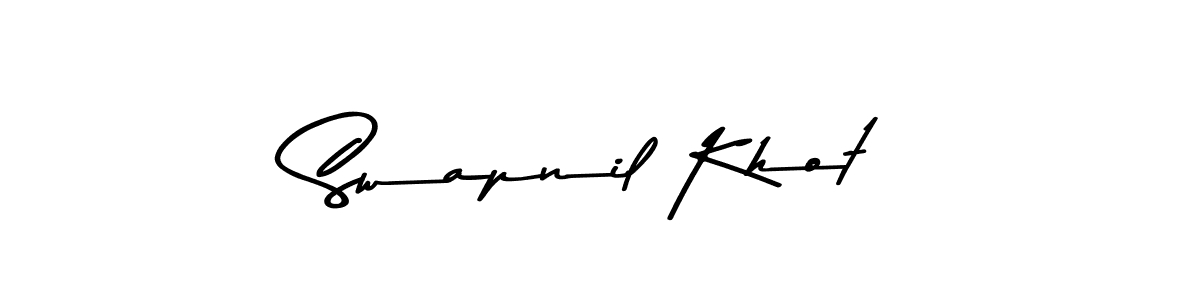 Create a beautiful signature design for name Swapnil Khot. With this signature (Asem Kandis PERSONAL USE) fonts, you can make a handwritten signature for free. Swapnil Khot signature style 9 images and pictures png