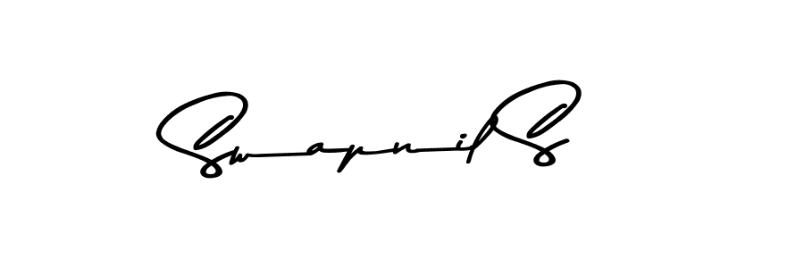 How to make Swapnil S name signature. Use Asem Kandis PERSONAL USE style for creating short signs online. This is the latest handwritten sign. Swapnil S signature style 9 images and pictures png