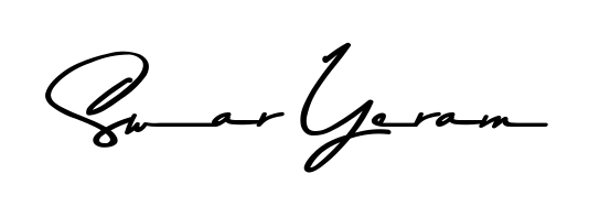 An effortless, minimalist signature concept for Swar Yeram using Asem Kandis PERSONAL USE design. Clean lines that look great on any document. Swar Yeram signature style 9 images and pictures png