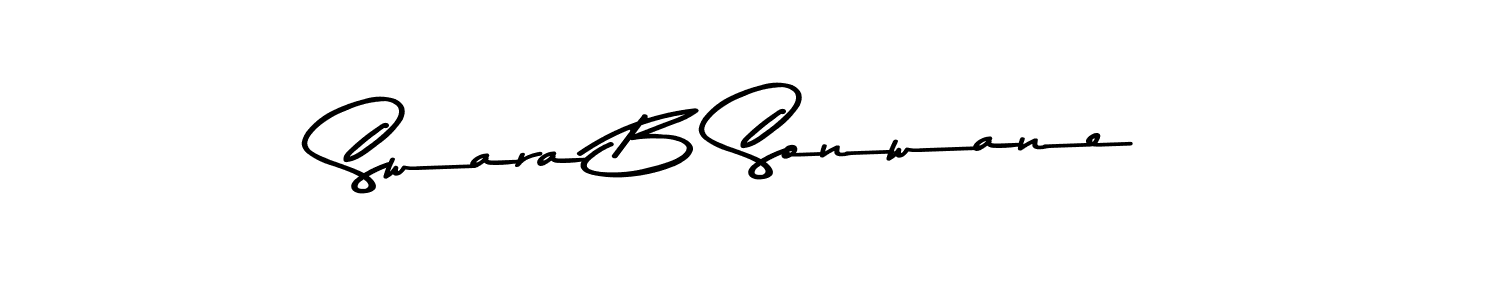 Swara B Sonwane stylish signature style. Best Handwritten Sign (Asem Kandis PERSONAL USE) for my name. Handwritten Signature Collection Ideas for my name Swara B Sonwane. Swara B Sonwane signature style 9 images and pictures png
