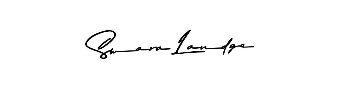 Similarly Asem Kandis PERSONAL USE is the best handwritten signature design. Signature creator online .You can use it as an online autograph creator for name Swara Landge. Swara Landge signature style 9 images and pictures png