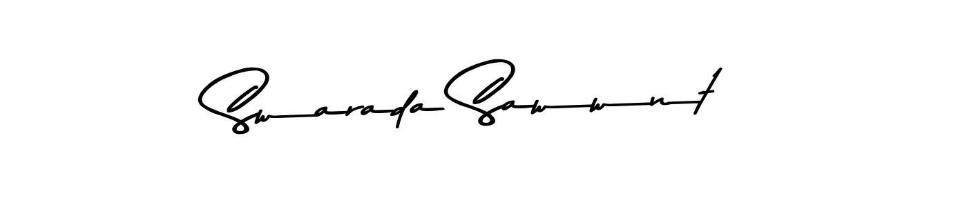 Use a signature maker to create a handwritten signature online. With this signature software, you can design (Asem Kandis PERSONAL USE) your own signature for name Swarada Sawwnt. Swarada Sawwnt signature style 9 images and pictures png