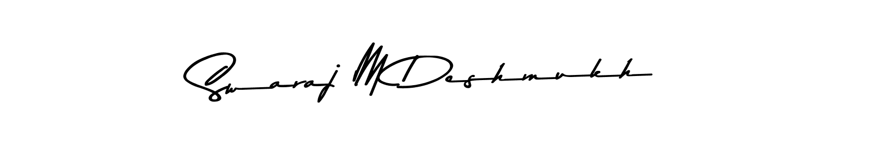 Design your own signature with our free online signature maker. With this signature software, you can create a handwritten (Asem Kandis PERSONAL USE) signature for name Swaraj M Deshmukh. Swaraj M Deshmukh signature style 9 images and pictures png