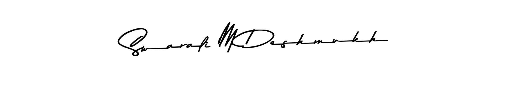 Asem Kandis PERSONAL USE is a professional signature style that is perfect for those who want to add a touch of class to their signature. It is also a great choice for those who want to make their signature more unique. Get Swarali M Deshmukh name to fancy signature for free. Swarali M Deshmukh signature style 9 images and pictures png