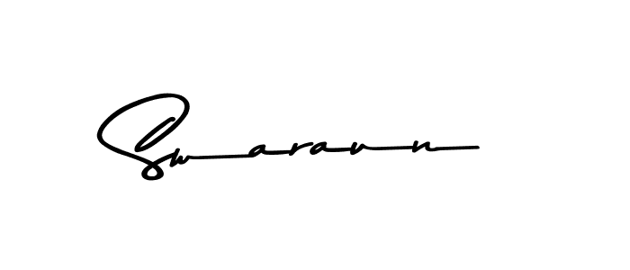 Use a signature maker to create a handwritten signature online. With this signature software, you can design (Asem Kandis PERSONAL USE) your own signature for name Swaraun. Swaraun signature style 9 images and pictures png