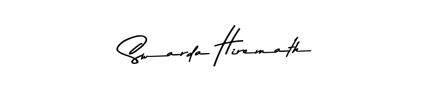 Design your own signature with our free online signature maker. With this signature software, you can create a handwritten (Asem Kandis PERSONAL USE) signature for name Swarda Hiremath. Swarda Hiremath signature style 9 images and pictures png