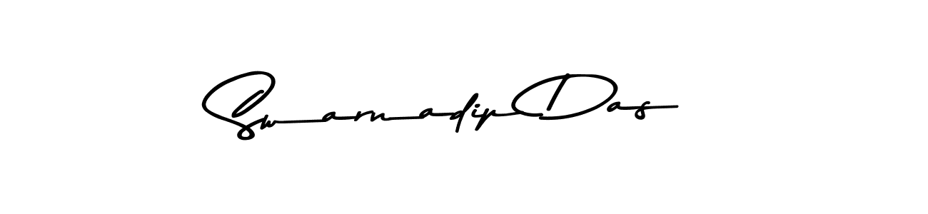 The best way (Asem Kandis PERSONAL USE) to make a short signature is to pick only two or three words in your name. The name Swarnadip Das include a total of six letters. For converting this name. Swarnadip Das signature style 9 images and pictures png