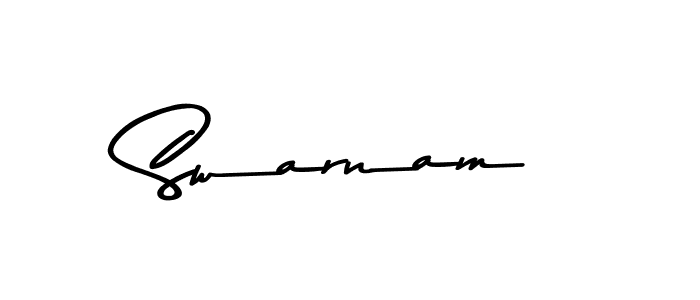 Swarnam stylish signature style. Best Handwritten Sign (Asem Kandis PERSONAL USE) for my name. Handwritten Signature Collection Ideas for my name Swarnam. Swarnam signature style 9 images and pictures png