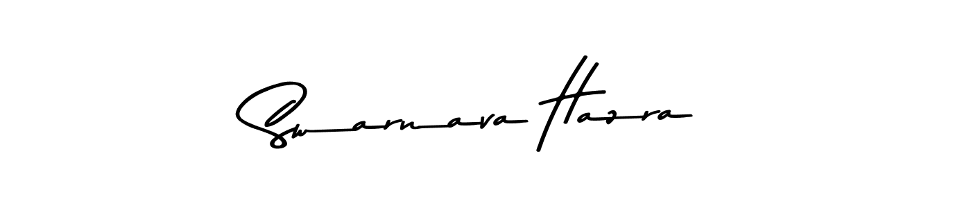 How to make Swarnava Hazra name signature. Use Asem Kandis PERSONAL USE style for creating short signs online. This is the latest handwritten sign. Swarnava Hazra signature style 9 images and pictures png