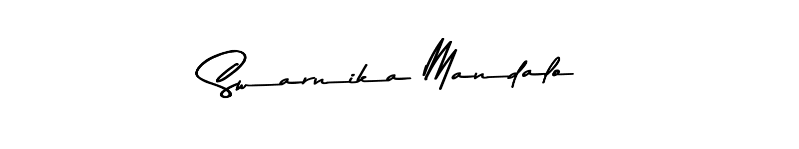 Design your own signature with our free online signature maker. With this signature software, you can create a handwritten (Asem Kandis PERSONAL USE) signature for name Swarnika Mandalo. Swarnika Mandalo signature style 9 images and pictures png