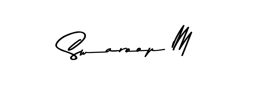 Similarly Asem Kandis PERSONAL USE is the best handwritten signature design. Signature creator online .You can use it as an online autograph creator for name Swaroop M. Swaroop M signature style 9 images and pictures png