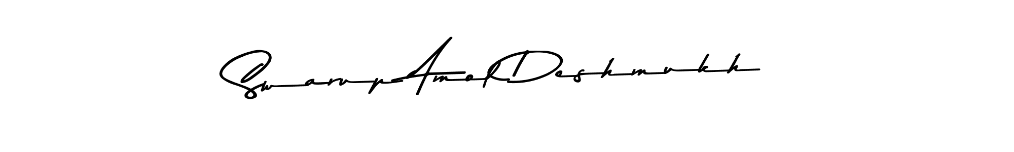 How to make Swarup Amol Deshmukh name signature. Use Asem Kandis PERSONAL USE style for creating short signs online. This is the latest handwritten sign. Swarup Amol Deshmukh signature style 9 images and pictures png