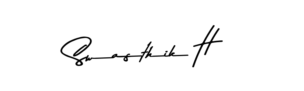 You can use this online signature creator to create a handwritten signature for the name Swasthik H. This is the best online autograph maker. Swasthik H signature style 9 images and pictures png