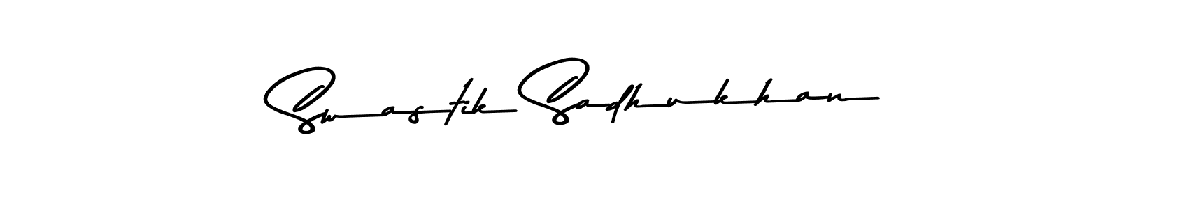 Create a beautiful signature design for name Swastik Sadhukhan. With this signature (Asem Kandis PERSONAL USE) fonts, you can make a handwritten signature for free. Swastik Sadhukhan signature style 9 images and pictures png