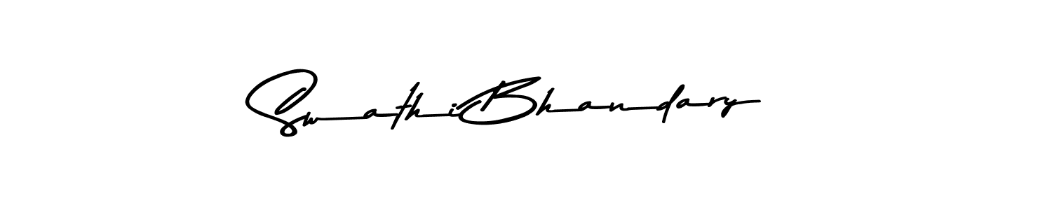 Design your own signature with our free online signature maker. With this signature software, you can create a handwritten (Asem Kandis PERSONAL USE) signature for name Swathi Bhandary. Swathi Bhandary signature style 9 images and pictures png