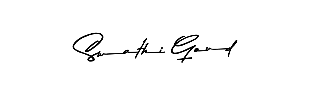 Swathi Goud stylish signature style. Best Handwritten Sign (Asem Kandis PERSONAL USE) for my name. Handwritten Signature Collection Ideas for my name Swathi Goud. Swathi Goud signature style 9 images and pictures png