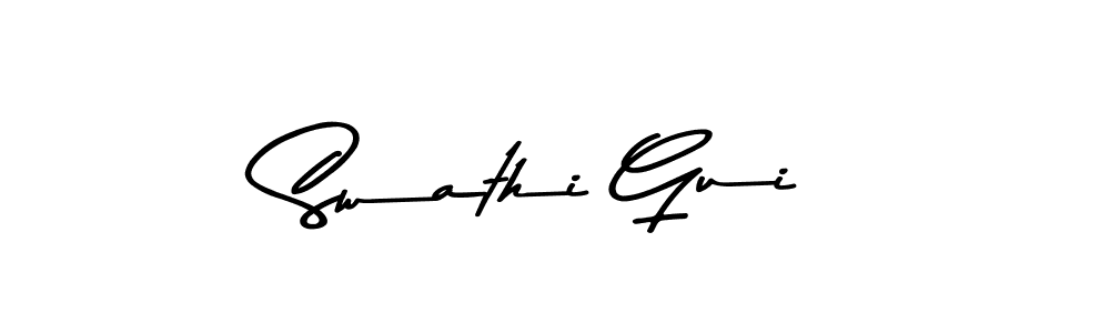 Design your own signature with our free online signature maker. With this signature software, you can create a handwritten (Asem Kandis PERSONAL USE) signature for name Swathi Gui. Swathi Gui signature style 9 images and pictures png