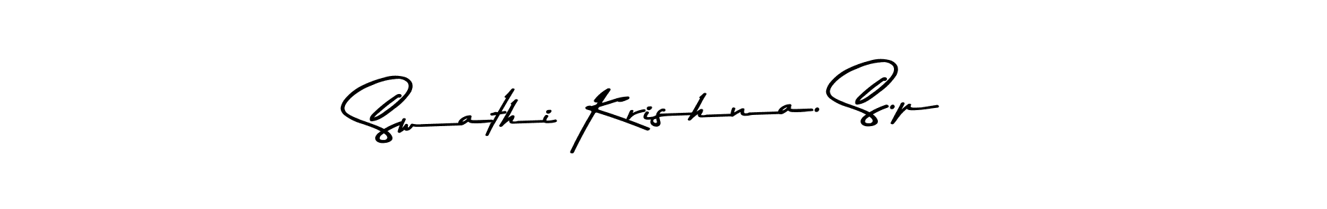 Make a short Swathi Krishna. S.p signature style. Manage your documents anywhere anytime using Asem Kandis PERSONAL USE. Create and add eSignatures, submit forms, share and send files easily. Swathi Krishna. S.p signature style 9 images and pictures png