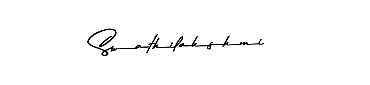Design your own signature with our free online signature maker. With this signature software, you can create a handwritten (Asem Kandis PERSONAL USE) signature for name Swathilakshmi. Swathilakshmi signature style 9 images and pictures png