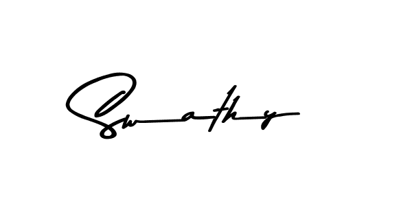Use a signature maker to create a handwritten signature online. With this signature software, you can design (Asem Kandis PERSONAL USE) your own signature for name Swathy. Swathy signature style 9 images and pictures png