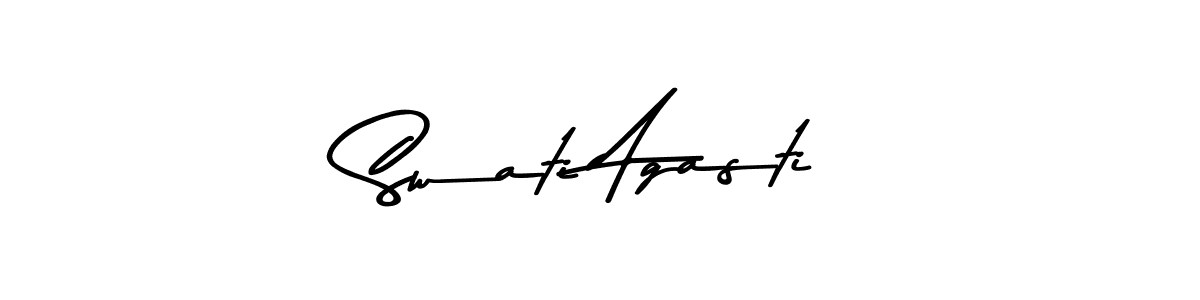 Make a beautiful signature design for name Swati Agasti. With this signature (Asem Kandis PERSONAL USE) style, you can create a handwritten signature for free. Swati Agasti signature style 9 images and pictures png