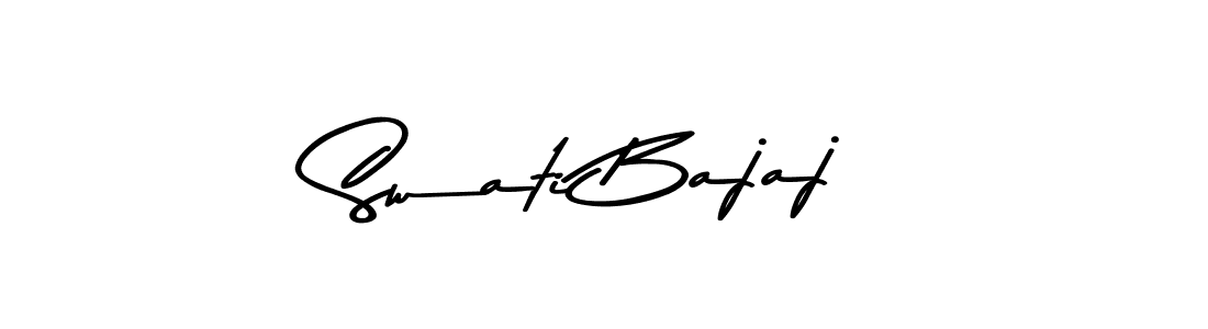 How to make Swati Bajaj name signature. Use Asem Kandis PERSONAL USE style for creating short signs online. This is the latest handwritten sign. Swati Bajaj signature style 9 images and pictures png