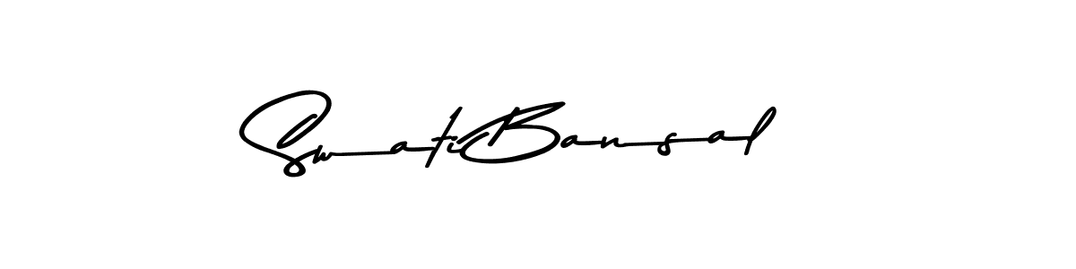 Swati Bansal stylish signature style. Best Handwritten Sign (Asem Kandis PERSONAL USE) for my name. Handwritten Signature Collection Ideas for my name Swati Bansal. Swati Bansal signature style 9 images and pictures png