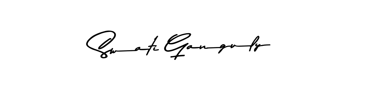 How to make Swati Ganguly name signature. Use Asem Kandis PERSONAL USE style for creating short signs online. This is the latest handwritten sign. Swati Ganguly signature style 9 images and pictures png